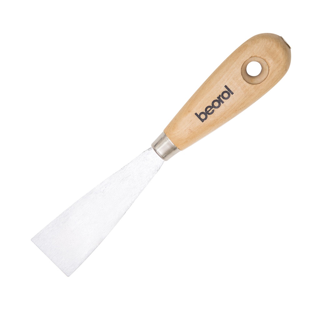 Scraper wooden handle with hole, polished 30mm