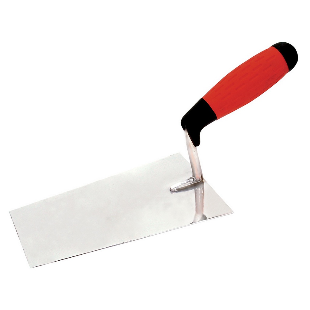 Bricklaying trowel, rubber-plastic handle,steel