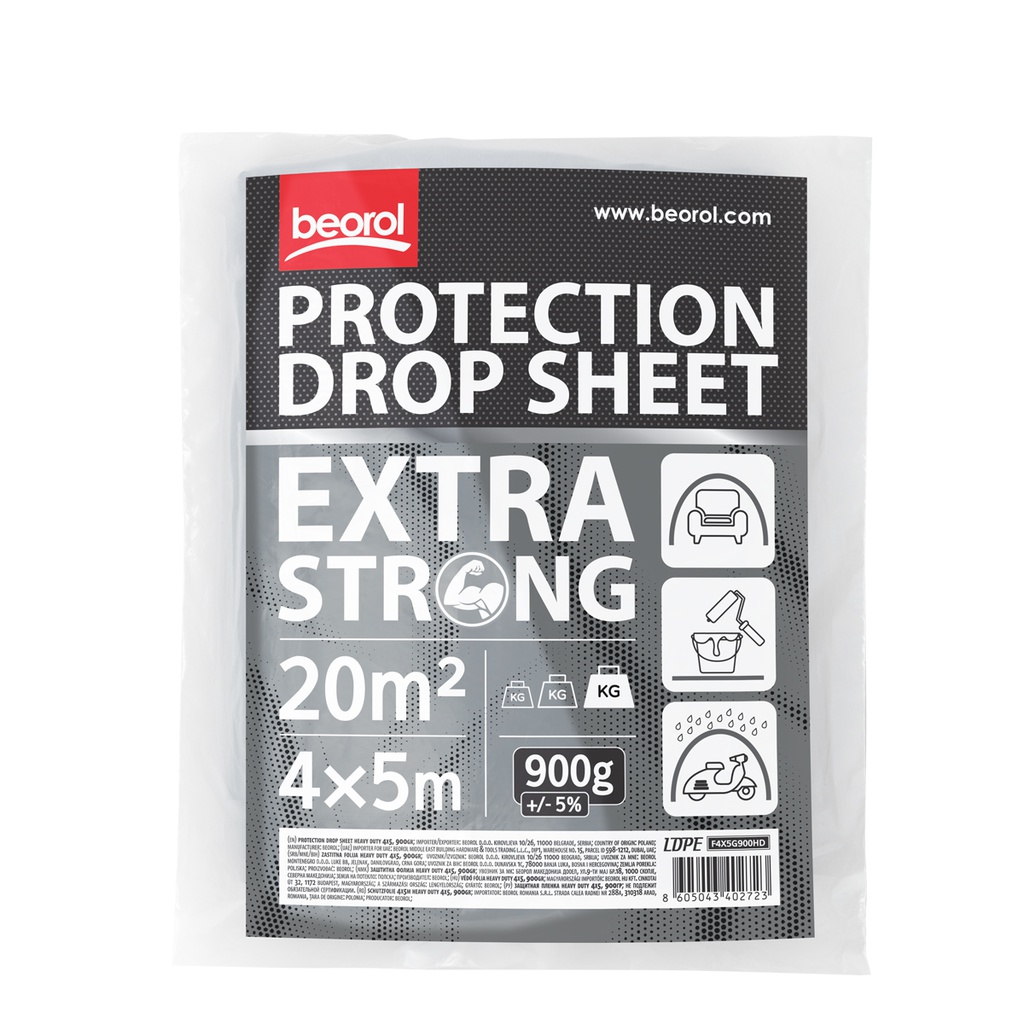 Protection drop sheet Heavy duty 4x5, 900gr