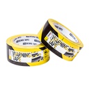 Warning tape yellow/black 50mm x 33m