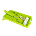 Spring  Set small-green:Paint tray 15x32,Brush 30mm, mini roller  Microfiber Natur 10cm  with handle