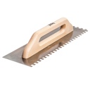 Plastering trowel, wooden handle, stainless10x10