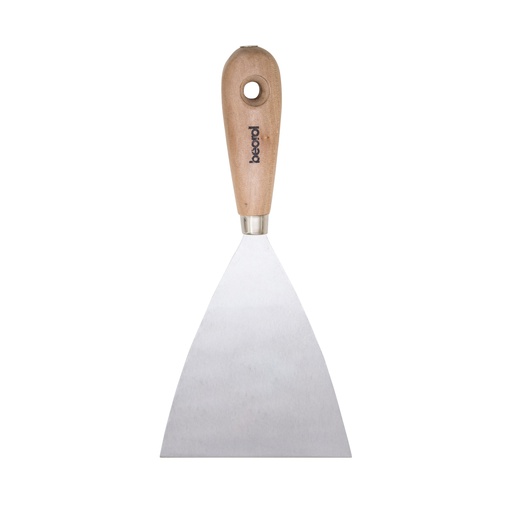 [S120] Scraper wooden handle with hole, polished,120mm