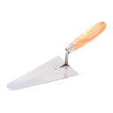 Bricklaying trowel, wooden handle, 160mm